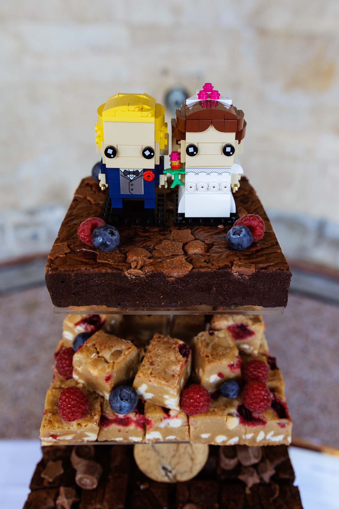 Lego themed wedding cake