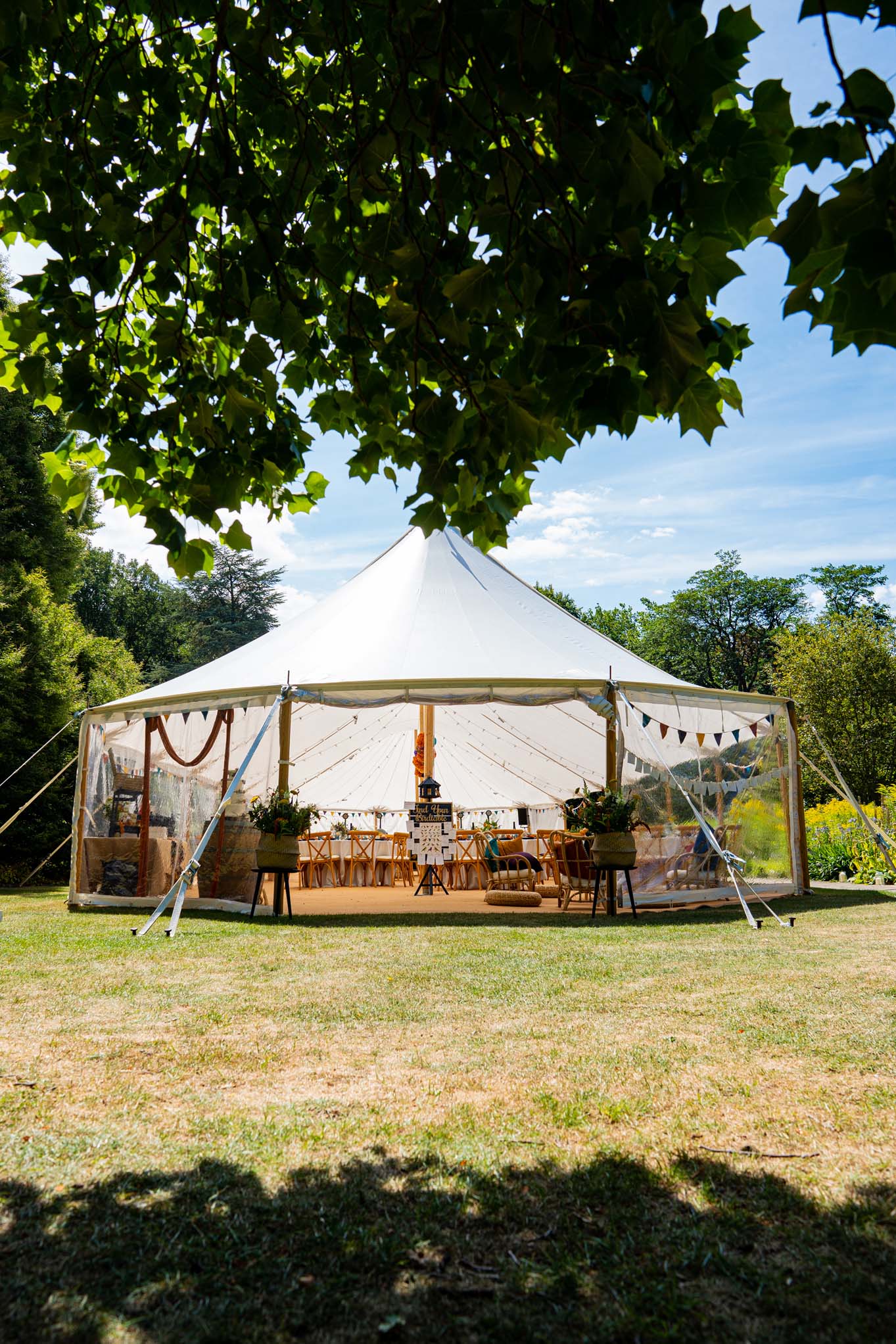 Marquee in Botanical Gardens