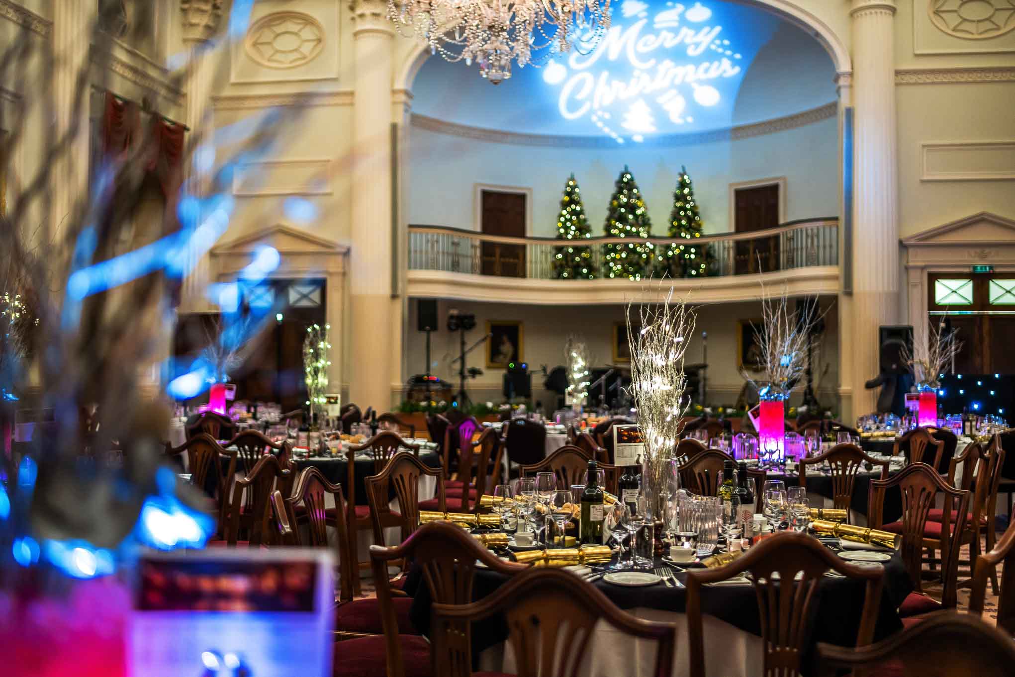 The Pump Room, festively decorated and ready for guests to arrive