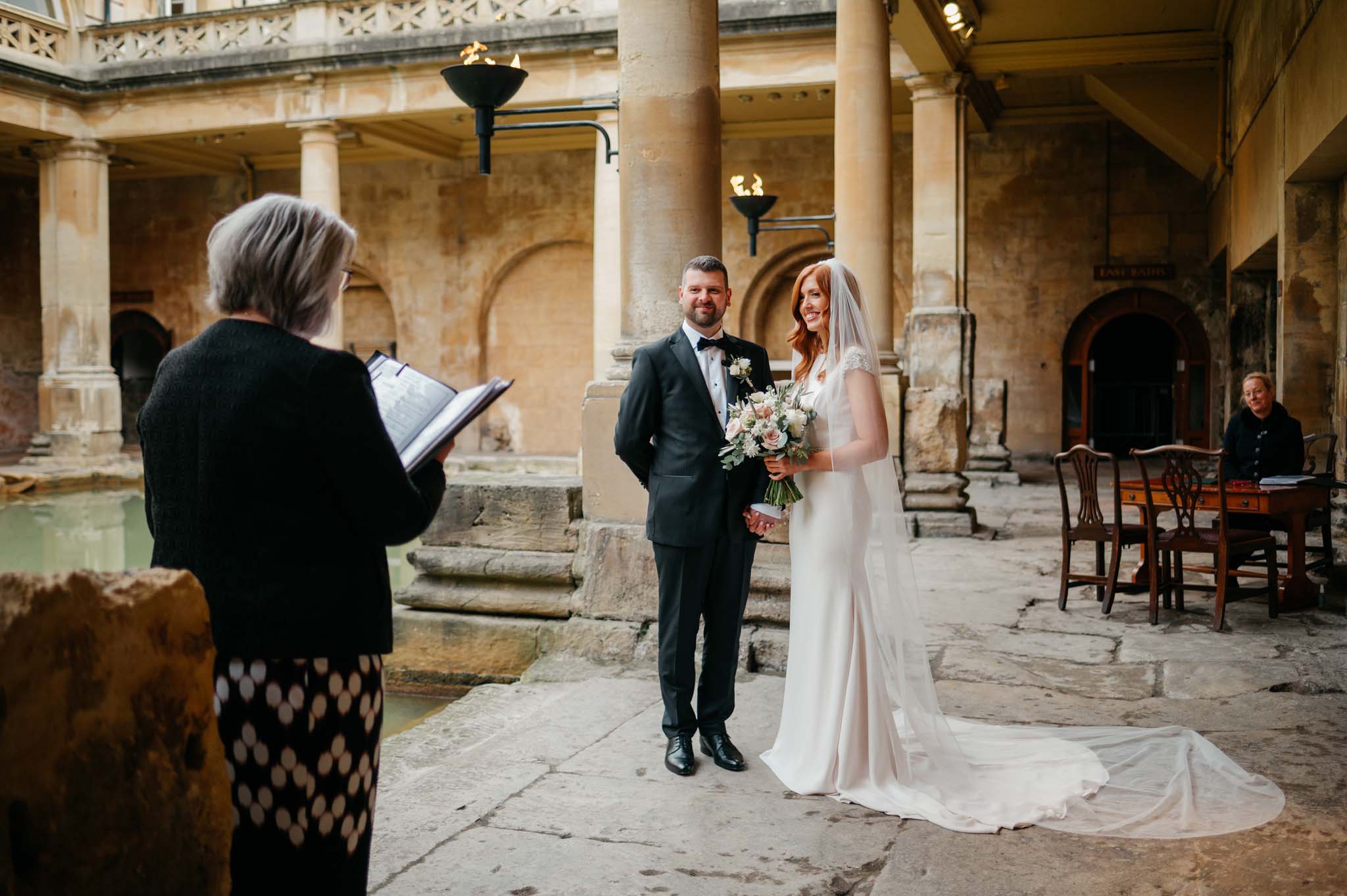 Couple exchanging vows