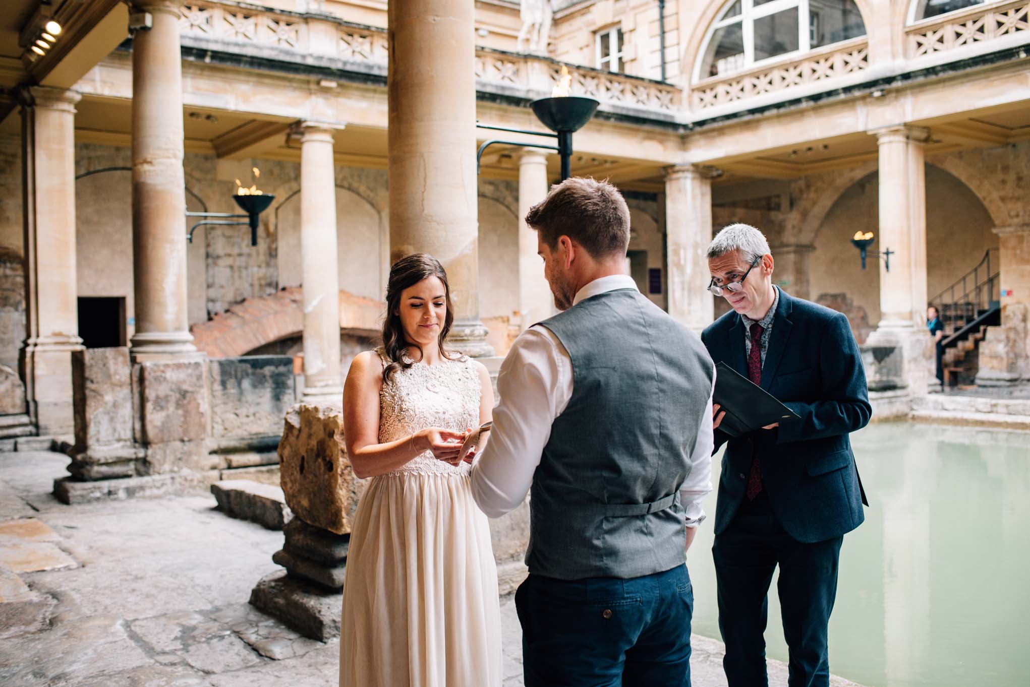 Sunrise ceremony at the Roman Baths