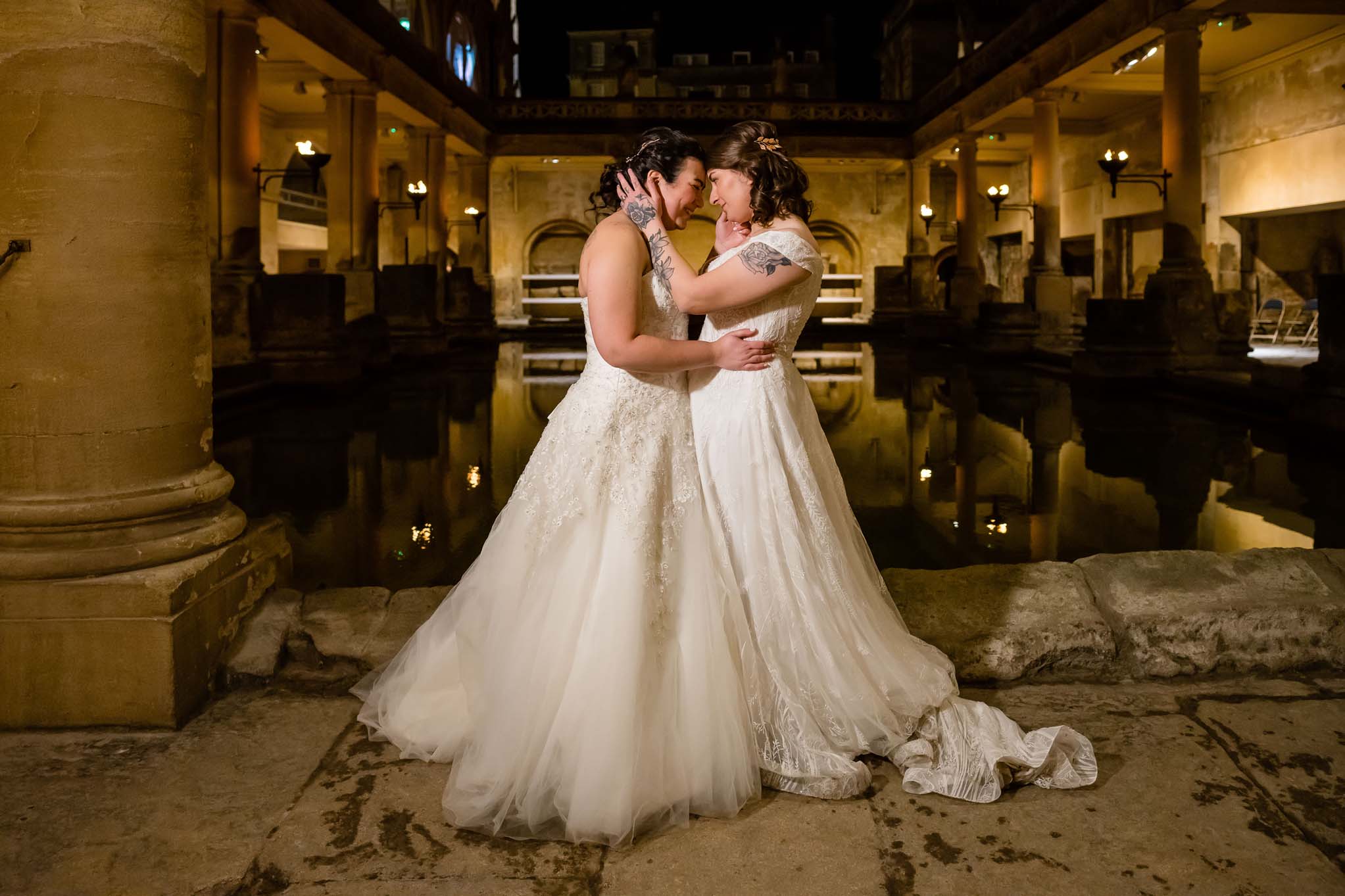 Wedding Couple beside the Great Bath