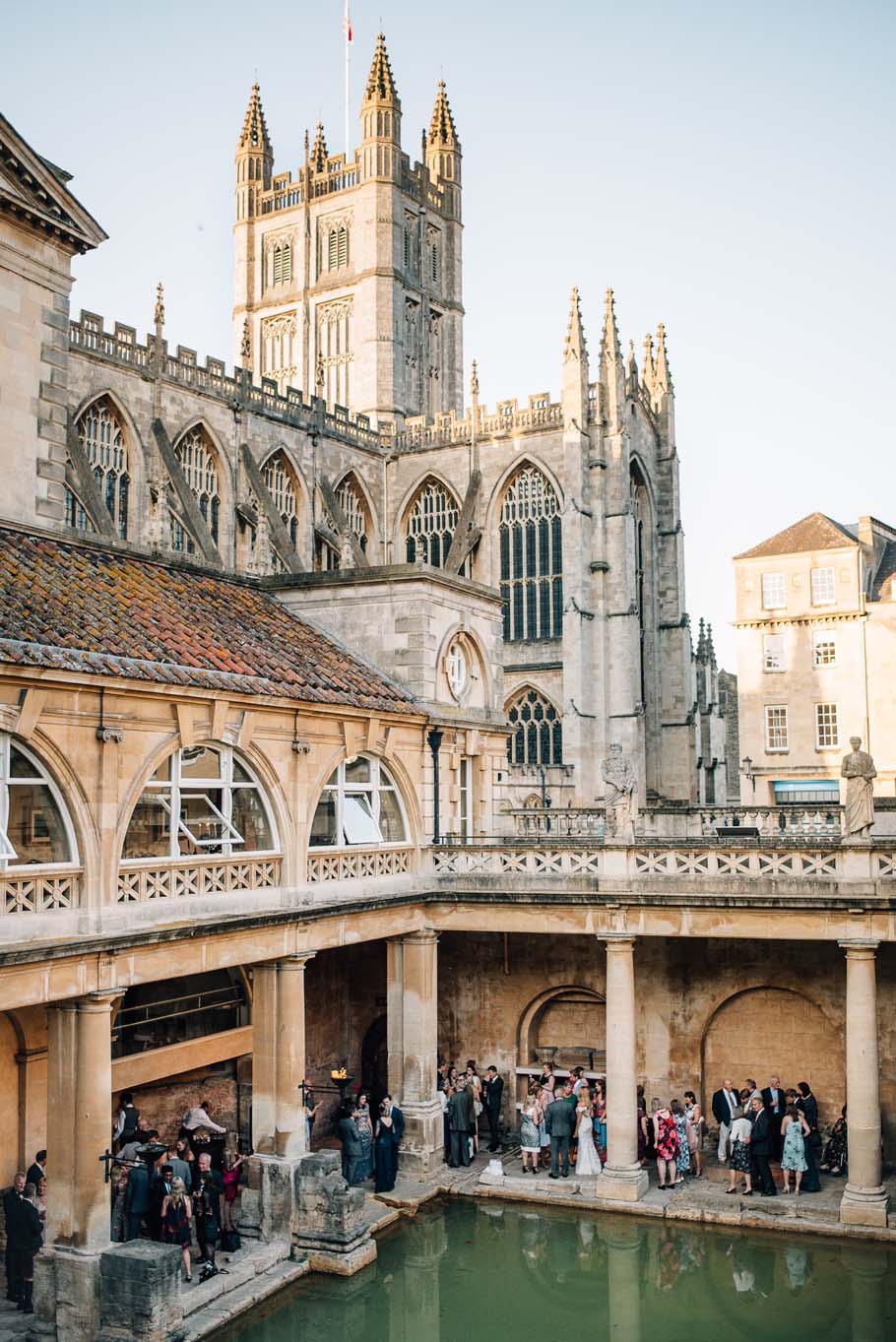 Drinks reception beside the Great Bath