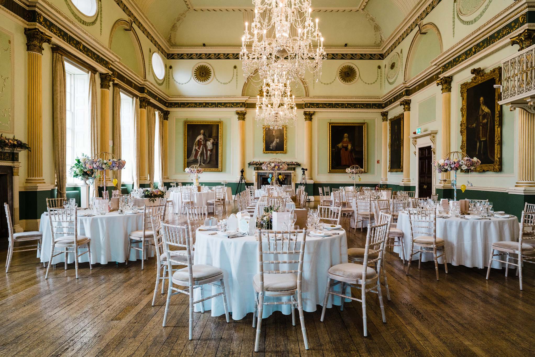 The Banqueting Room ready for wedding guests to arrive