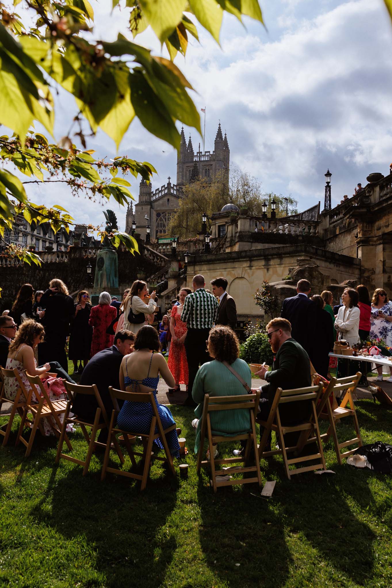 Wedding party in Parade Gardens