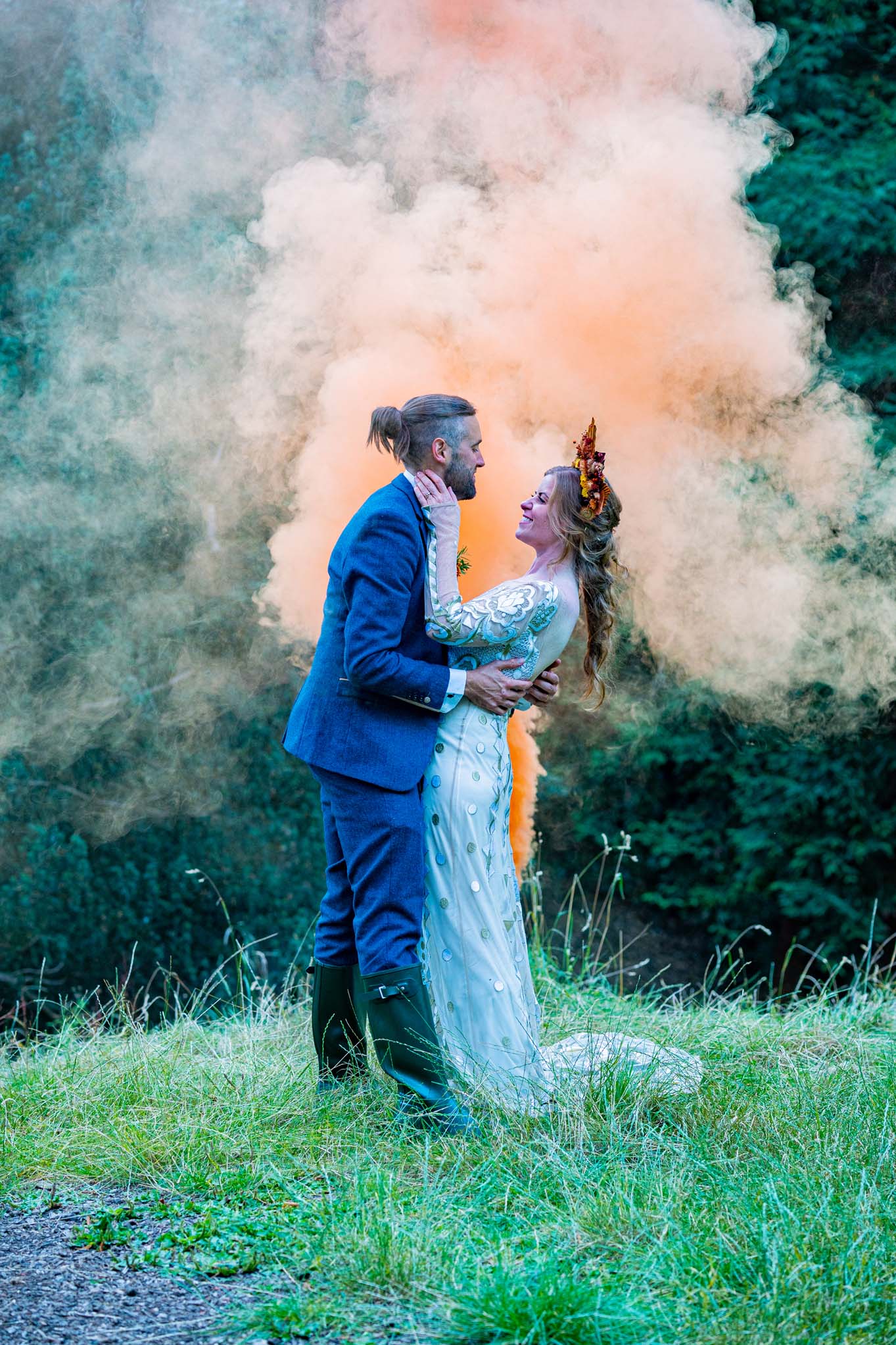 Wedding couple in The Dell