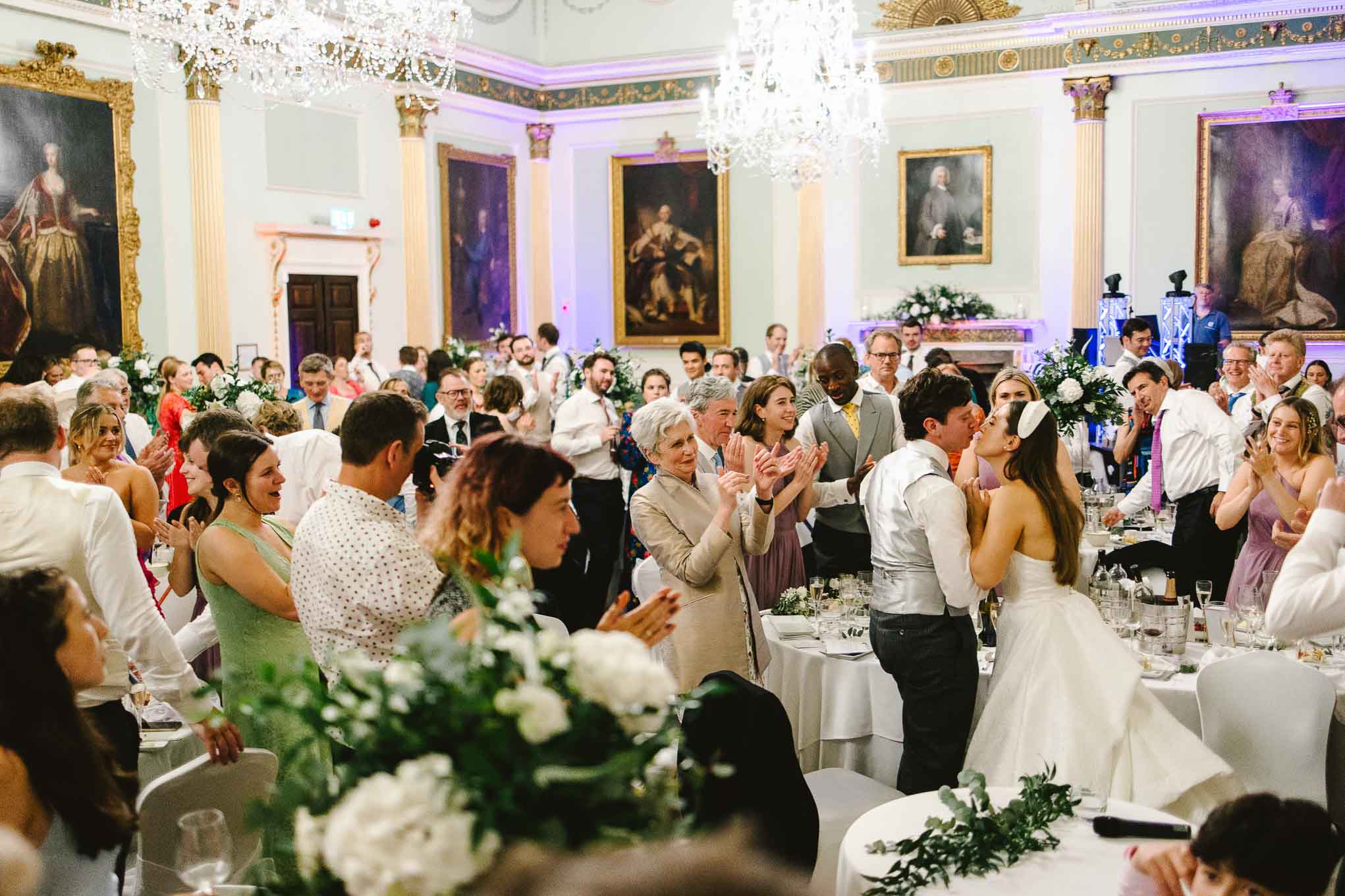 Wedding couple kiss, Banqueting Room