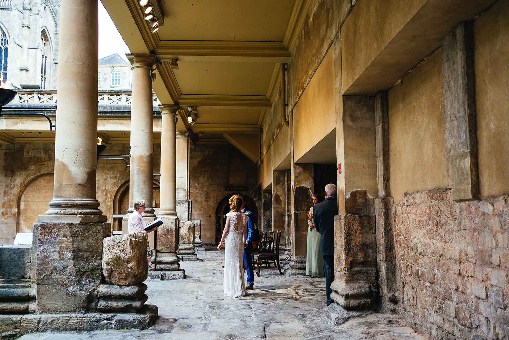 Wedding ceremony beside the Great Bath