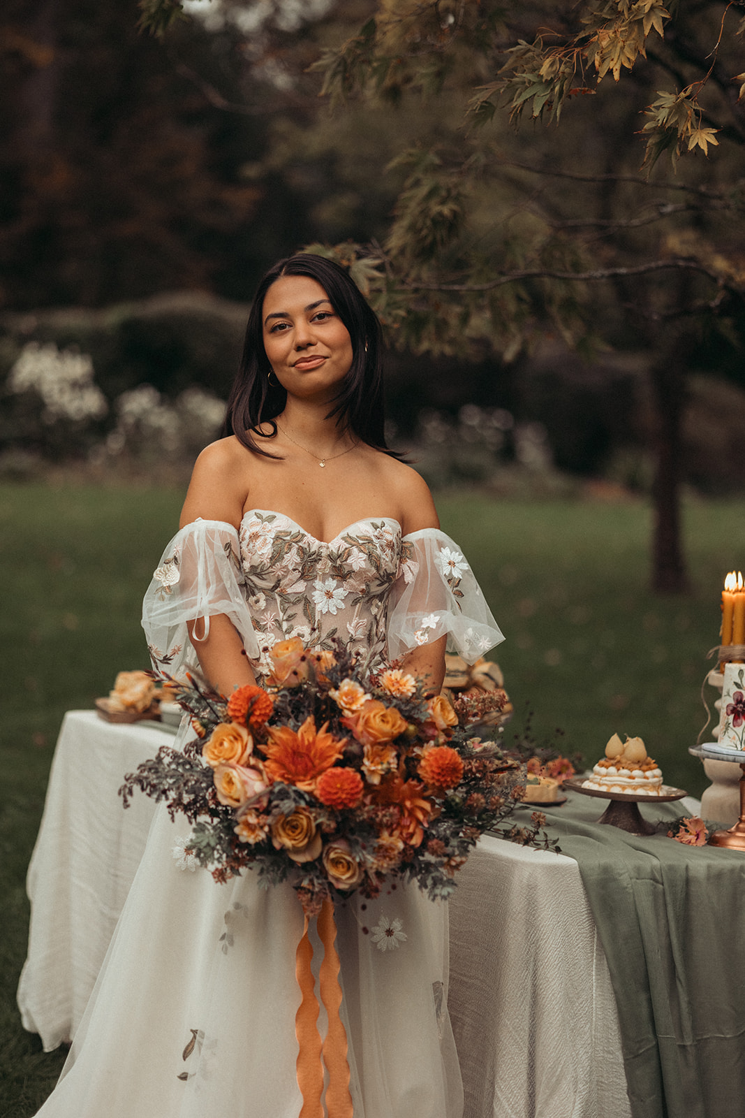 Bride outside Temple of Minerva