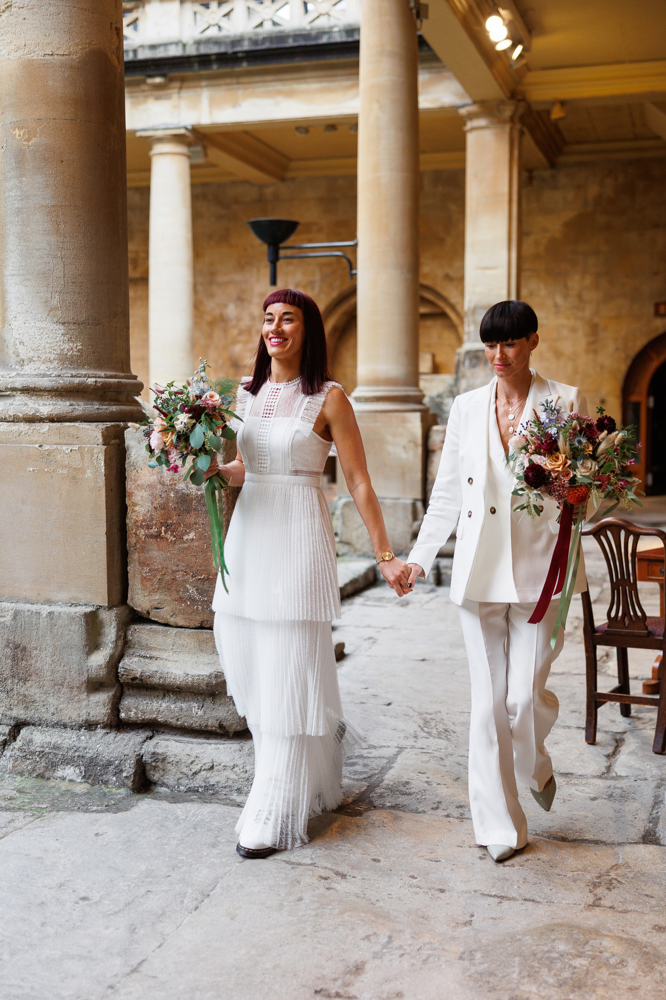 Couple arrive for ceremony