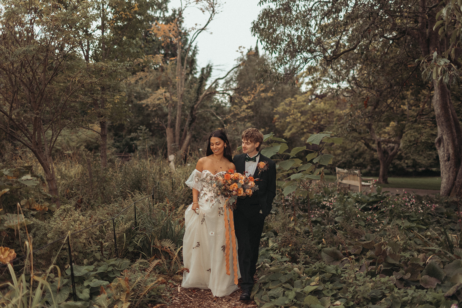 Couple in Botanical Gardens