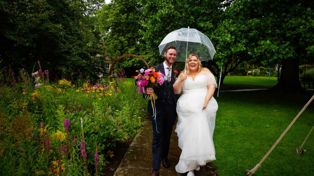 Wedding couple on the Lower Lawn, Tasha Park