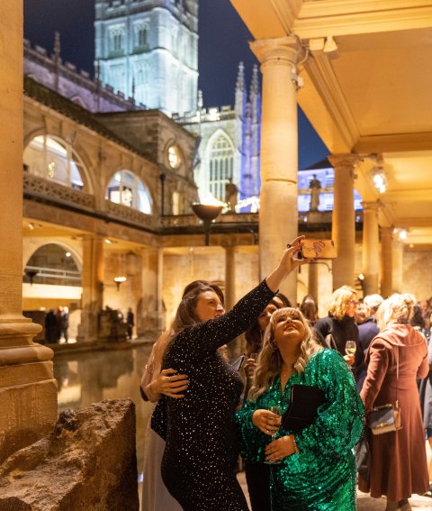 Christmas drinks reception at the Roman Baths