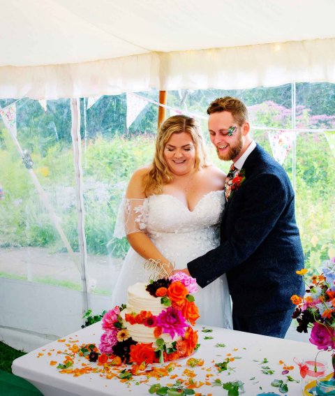 Wedding couple in Marquee, Tasha Park