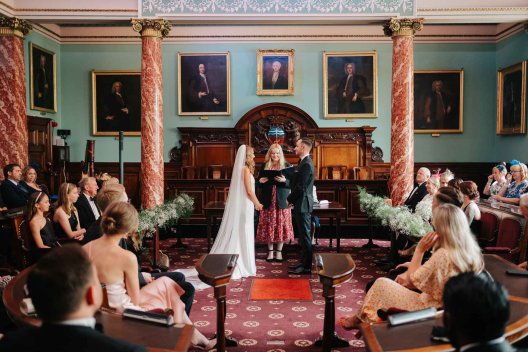 Wedding ceremony in the Council Chamber, Amy Sanders