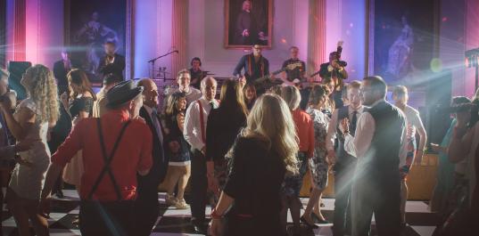 Band perform in the Banqueting Room, Greg James Photography