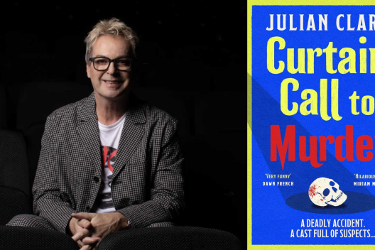 Julian Clary and book: Curtain Call to Murder
