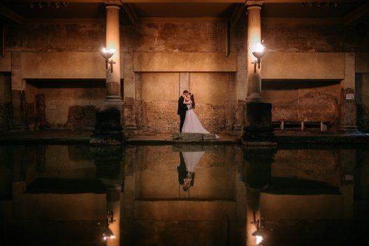 Wedding Couple at the Roman Baths, Amy Sanders